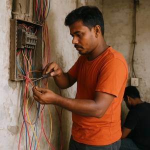 rewiring old building electric service