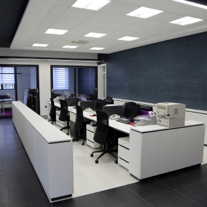 work station area interior design in bd