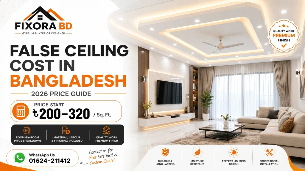 False Ceiling Cost in Bangladesh